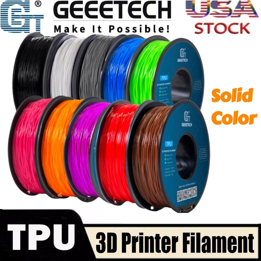 GEEETECH 3D Printer Filament TPU Solid Color 1.75mm 95A Printing Consumables