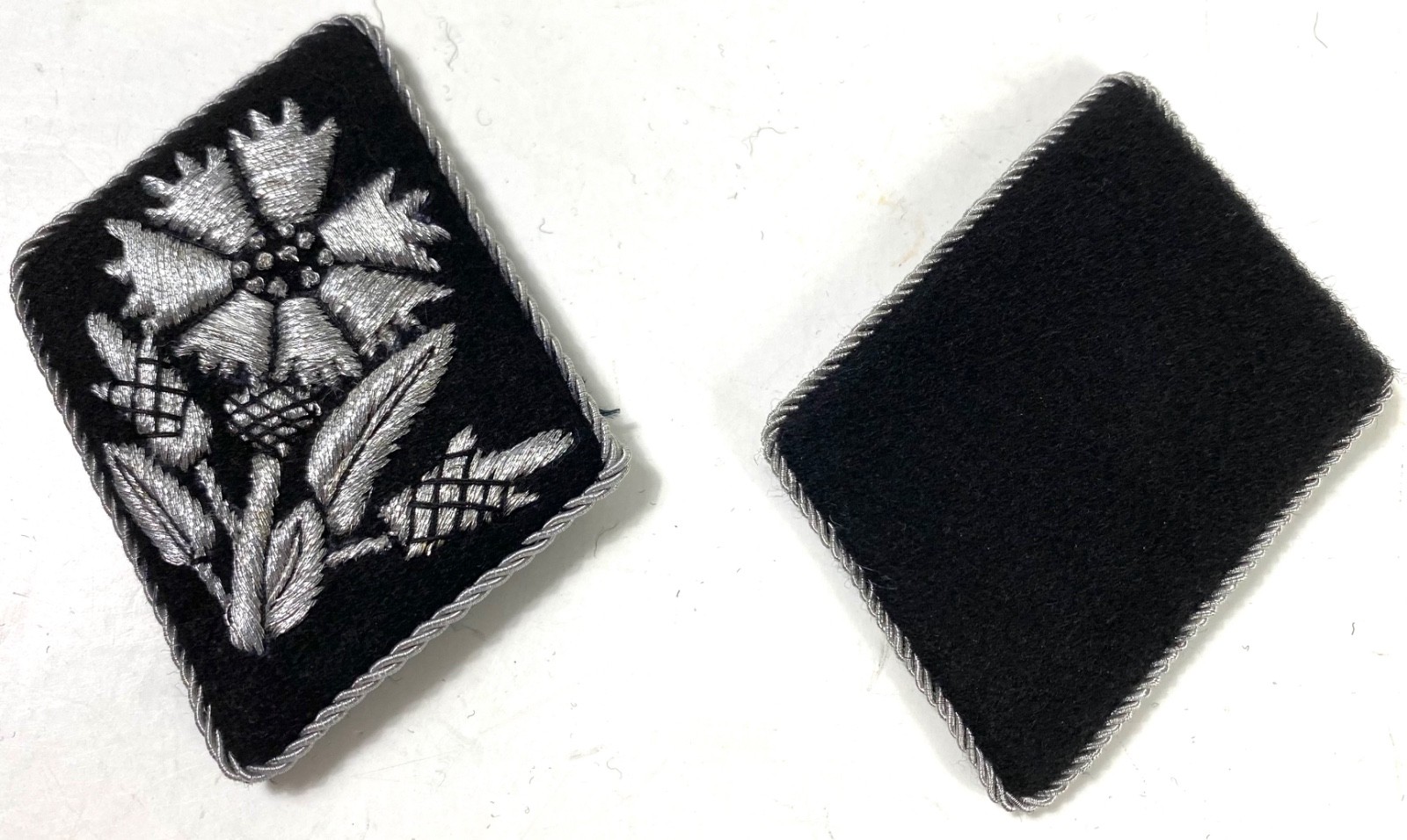 WWII GERMAN WAFFEN OFFICER NCO  MARIA THERESIA 23RD INFANTRY COLLAR RANK TABS