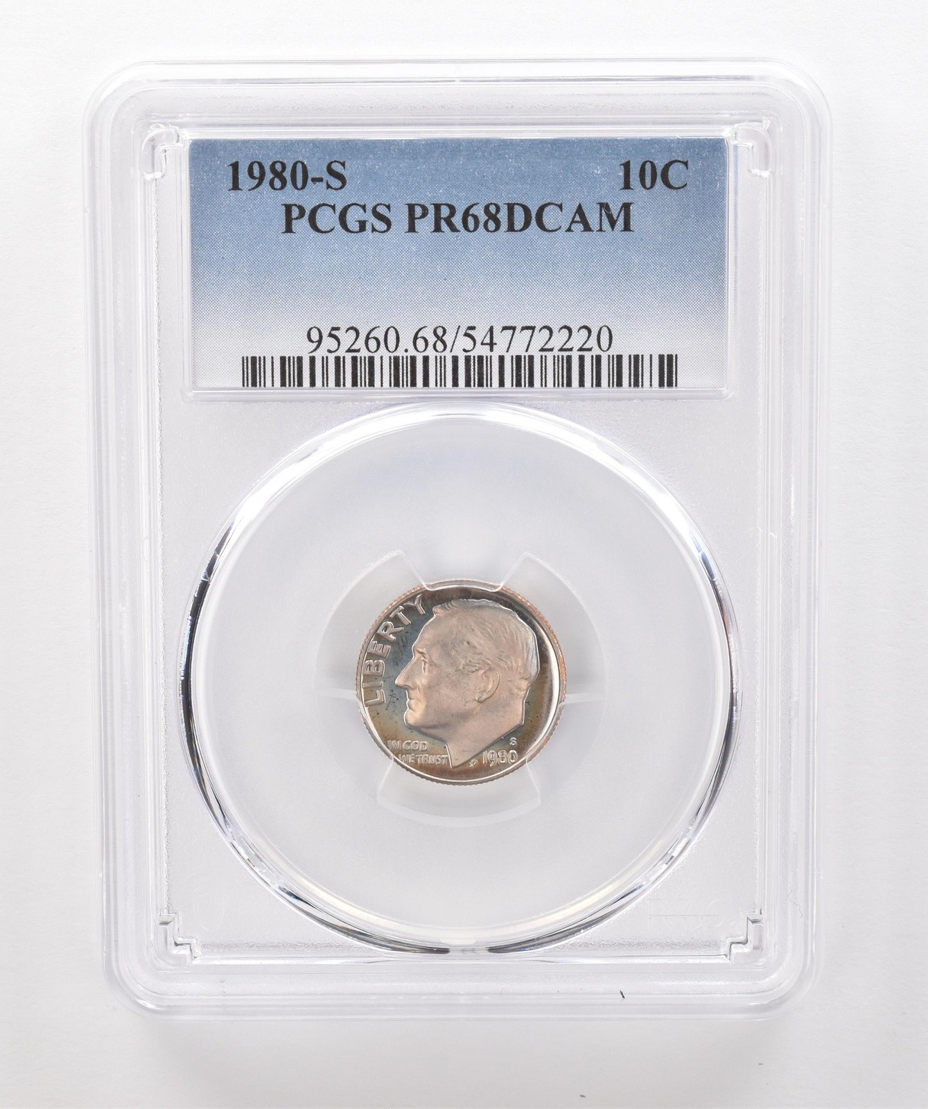 1980-S Roosevelt Dime PR68 DCAM PCGS Beautiful Tone *1879