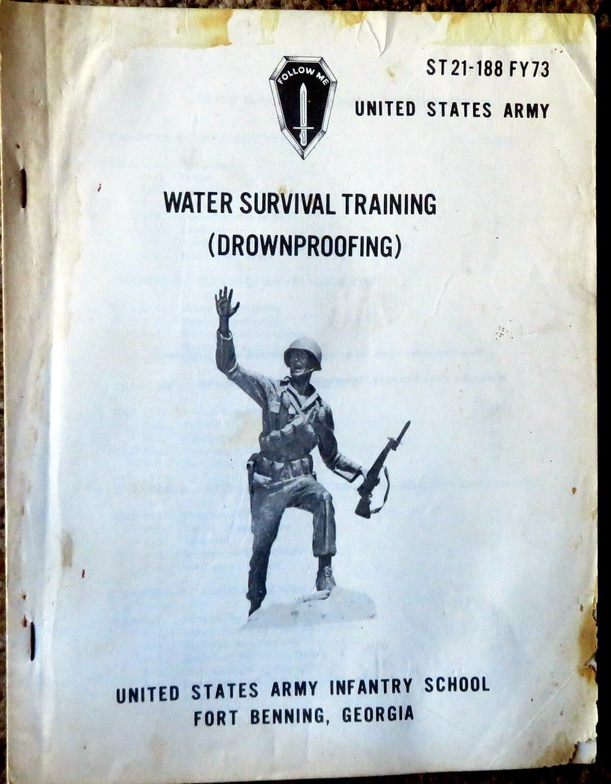 U.S. ARMY ST 21-188 FY 73 - Water Survival Training (Drownproffing) October 1973