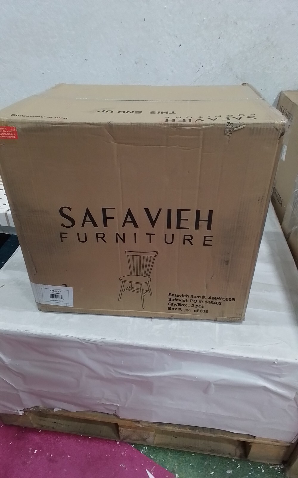 Safavieh PARKER SPINDEL SIDE CHAIR, Reduced Price 2172736521 AMH8500B