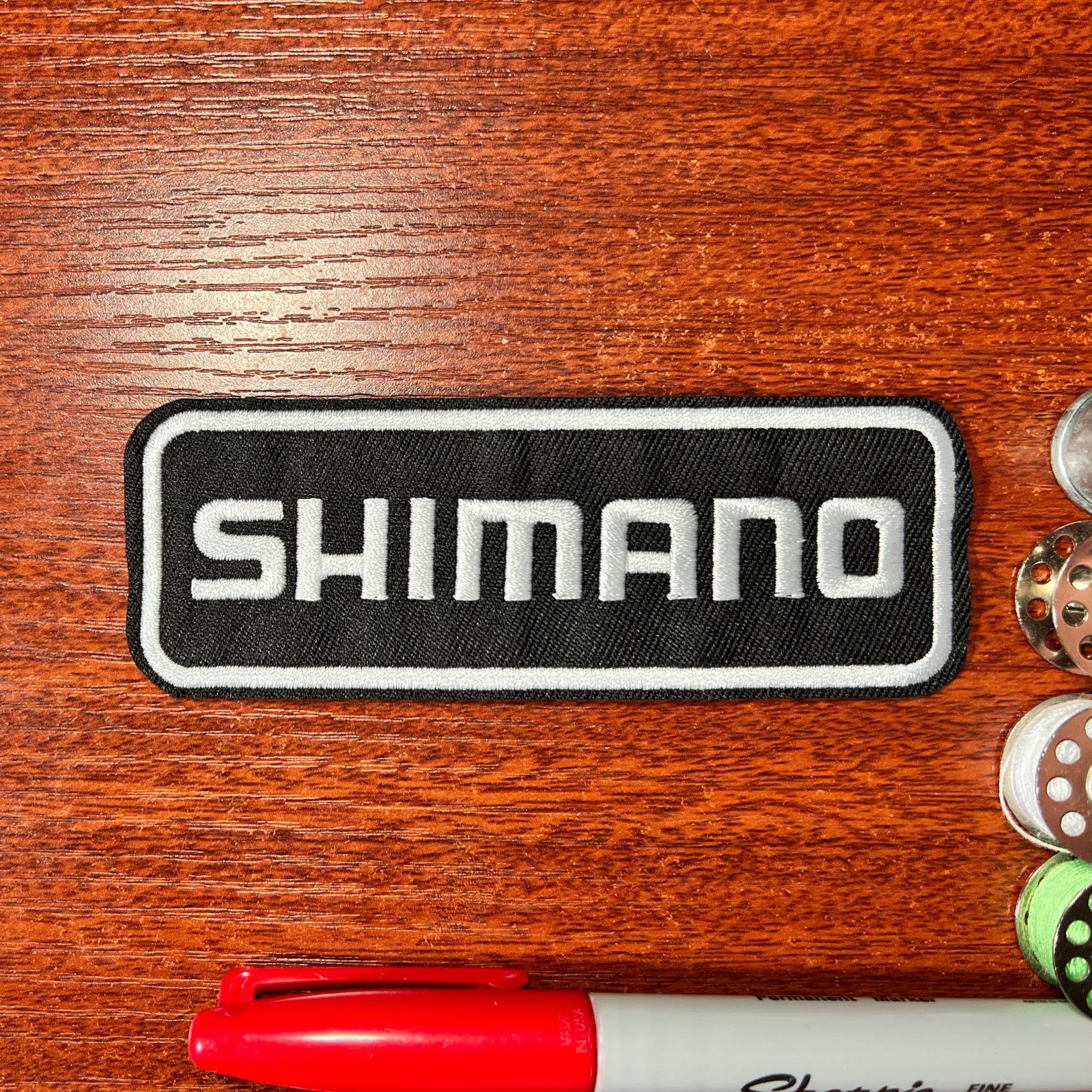 Shimano Patch Fishing Bike Cycling Ironman Sport Embroidered Iron On 4.5" x 1.5"