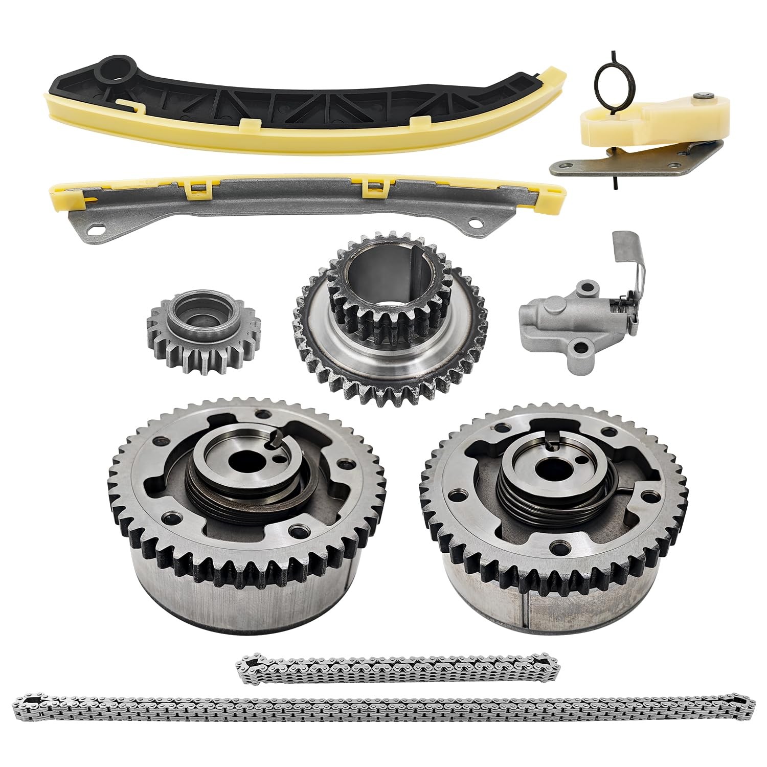 Blrack 13025-1KC1C Engine Timing Chain Kit W/VVT Camshaft Phaser Sprockets Fi...
