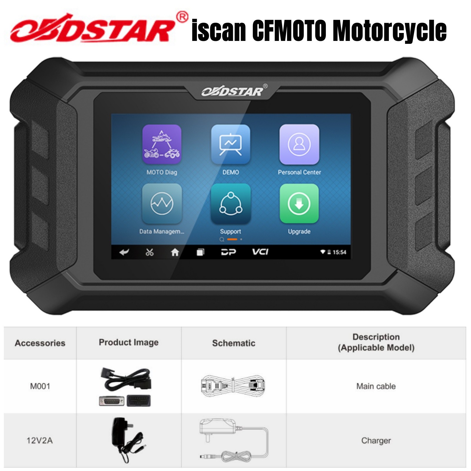 OBDSTAR iscan for CFMOTO Motorcycle Diagnostic Progarmming Scanner Code Reader
