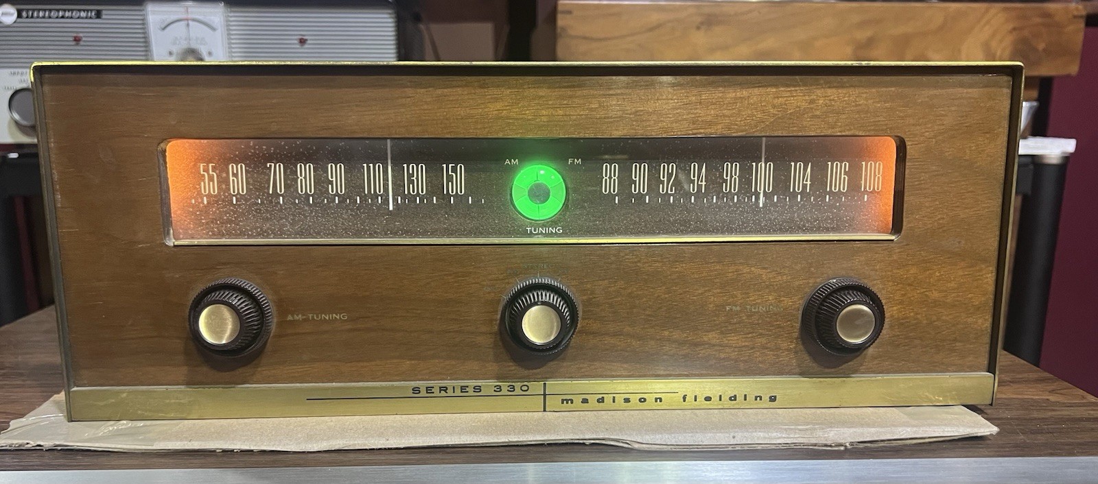 Madison Fielding 330 Stereophonic FM-AM Tube Tuner, Working Condition