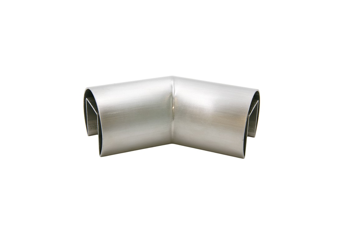 Roll Formed Cap Rail Corner 135 Degree Horizontal - 1-7/8" Diameter - Brushed S