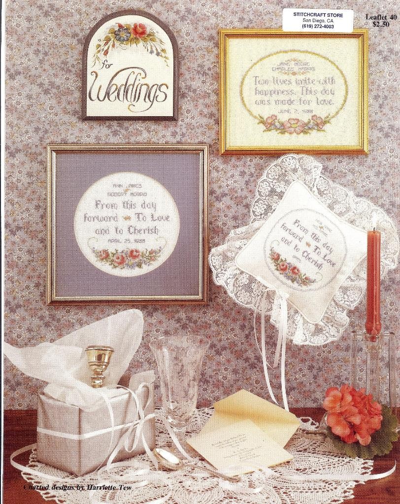 HUTSPOT HOUSE WEDDINGS BY HARRIETE TEW CROSS STITCH PATTERN
