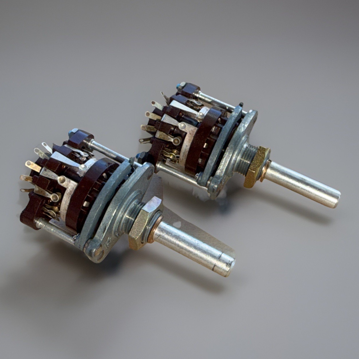 Lot of 2 NOS - PREH 5 Stage Industrial Rotary Switch - 6mm - Excellent Vintage