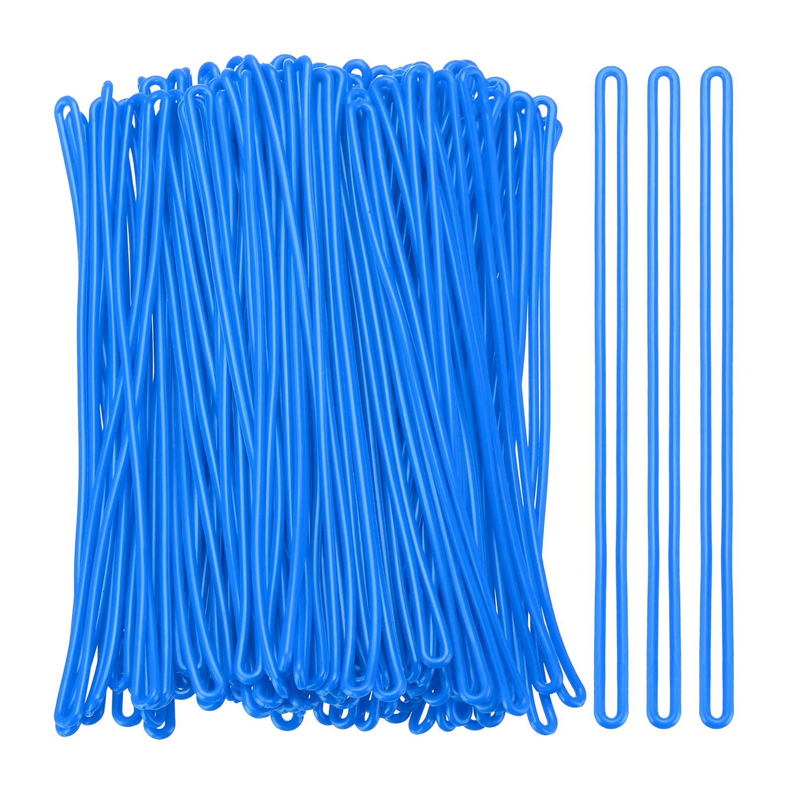 100Pcs Luggage Tag Loops Plastic Luggage Loop Straps Bag Tag Loops Blue