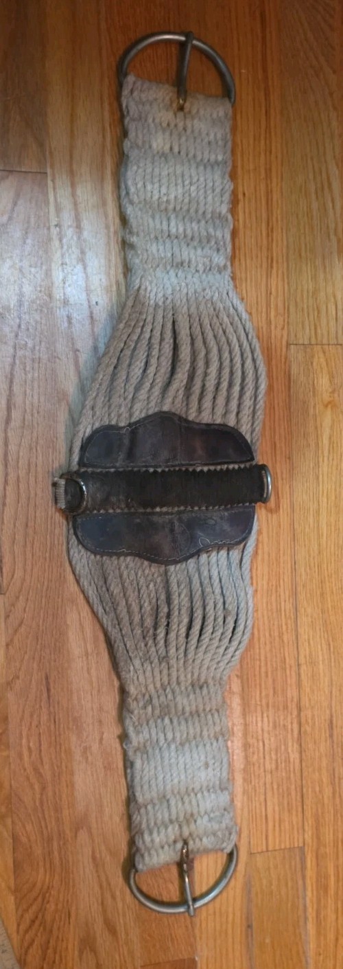 Vintage 1990s Billy Cook Maker Sulphur OK 32" Western Roper String Cinch Mohair