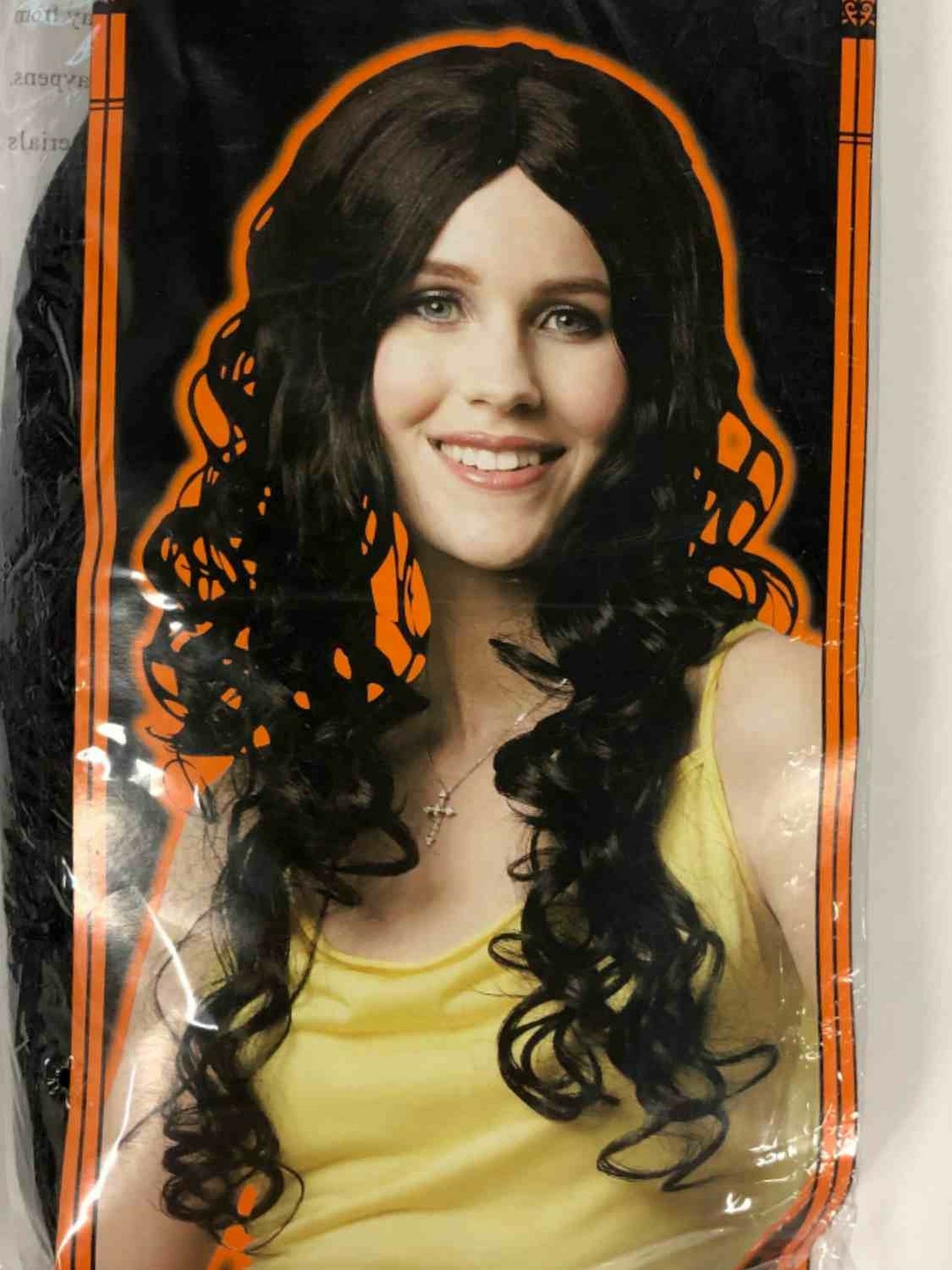 Womens 30 Inch Long Curly Black Wig Wavy