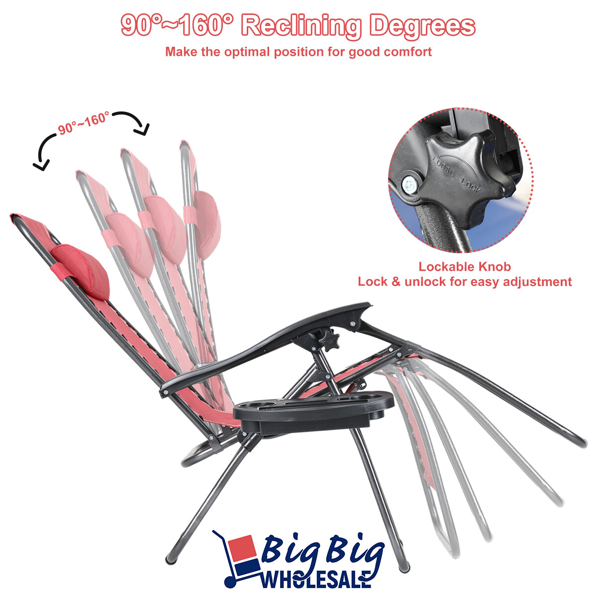 2PC Purple Zero Gravity Chair Folding Outdoor Patio Recliner Mesh Holder Tray