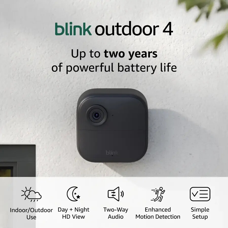 Blink Outdoor 4th Gen HD WiFi Security 2 Camera System 2023 Model Battery Power