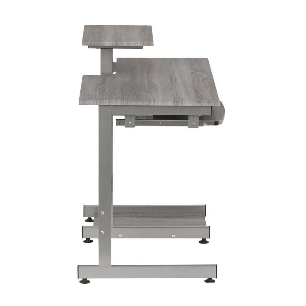 Complete Computer Workstation Desk. Color: Grey