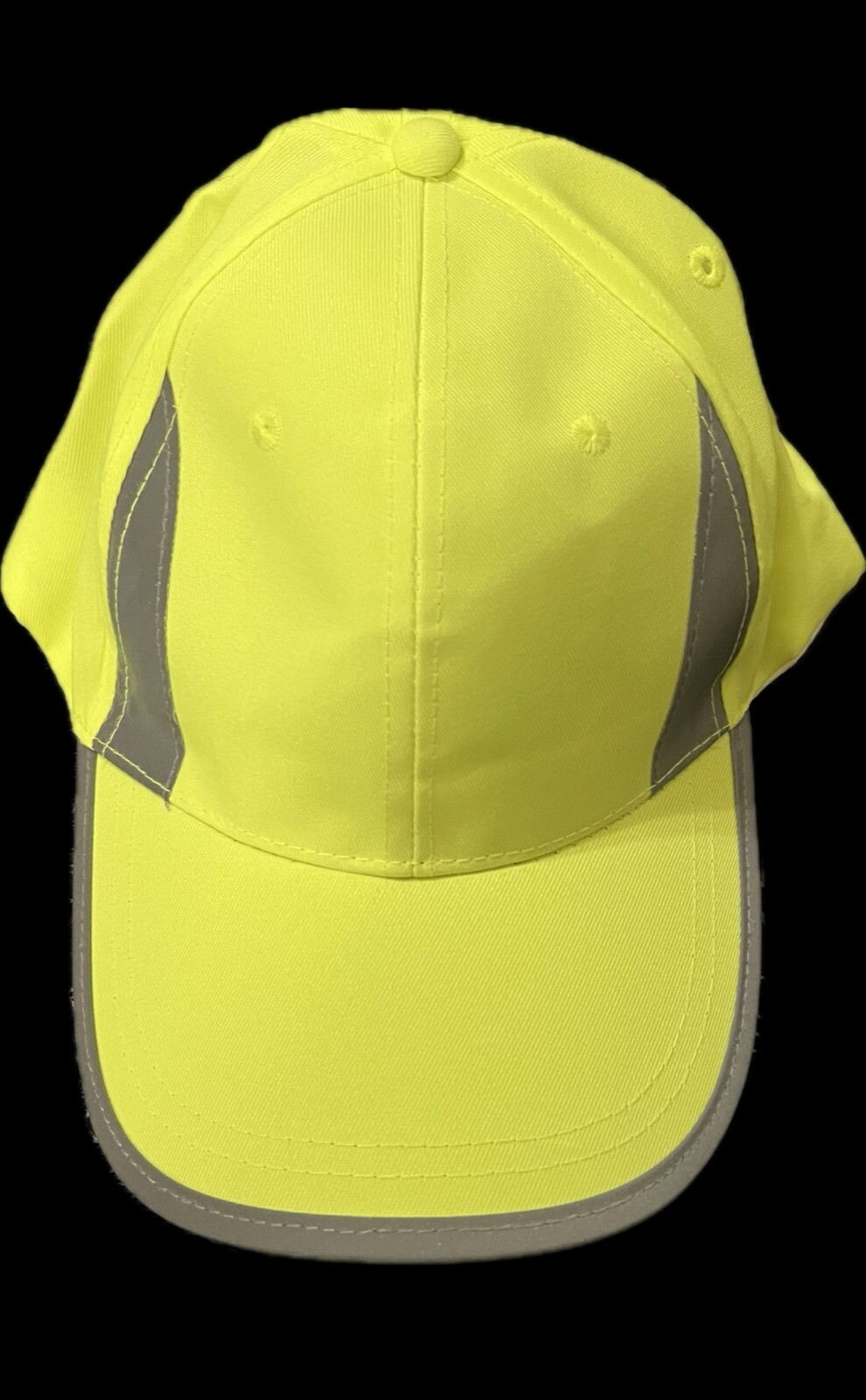 High Visibility Reflective Baseball Cap Neon Yellow Safety Running Cycling