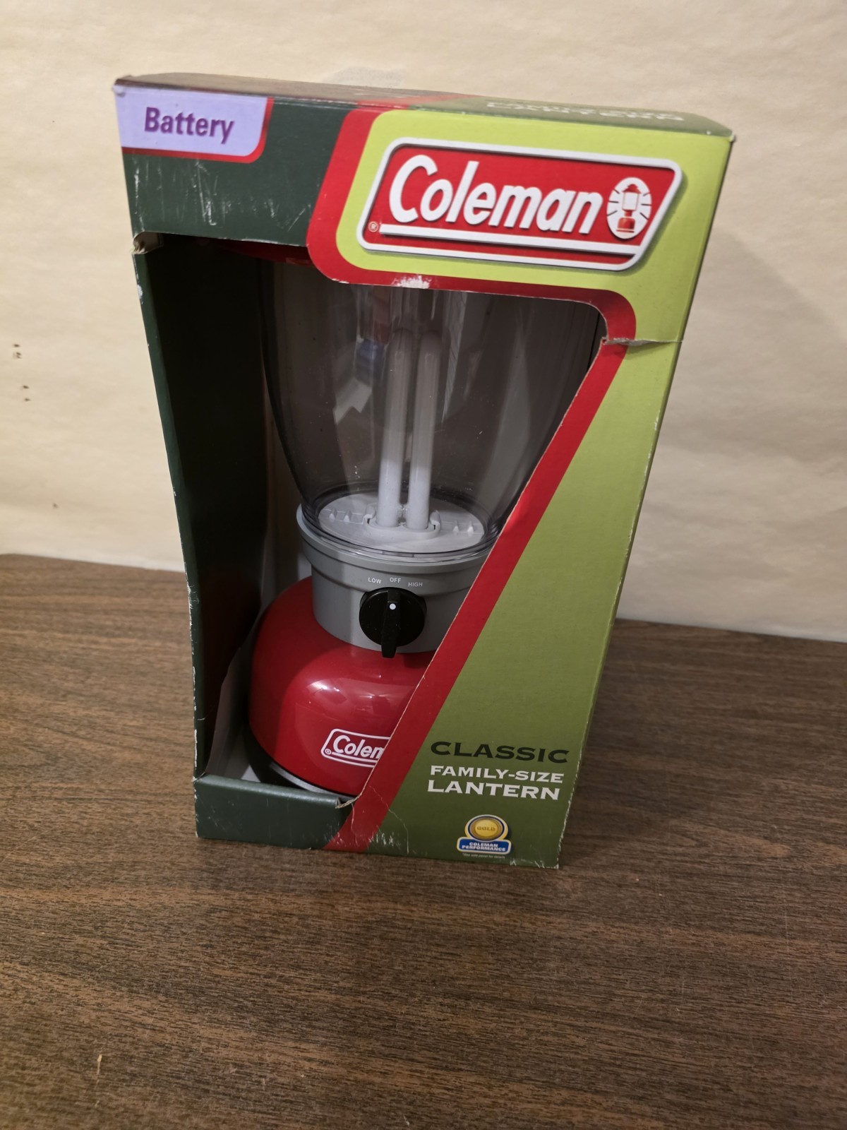 Coleman Classic Family-Size Red Lantern Battery Powered - New in Box