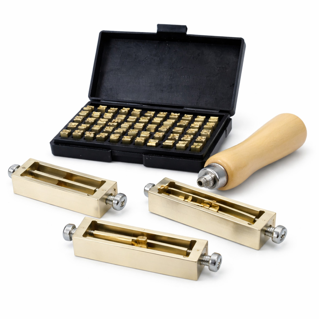 Brass Hot Foil Stamping Tools 2x3/4x15mm Double Slot Alphabet Number Characters
