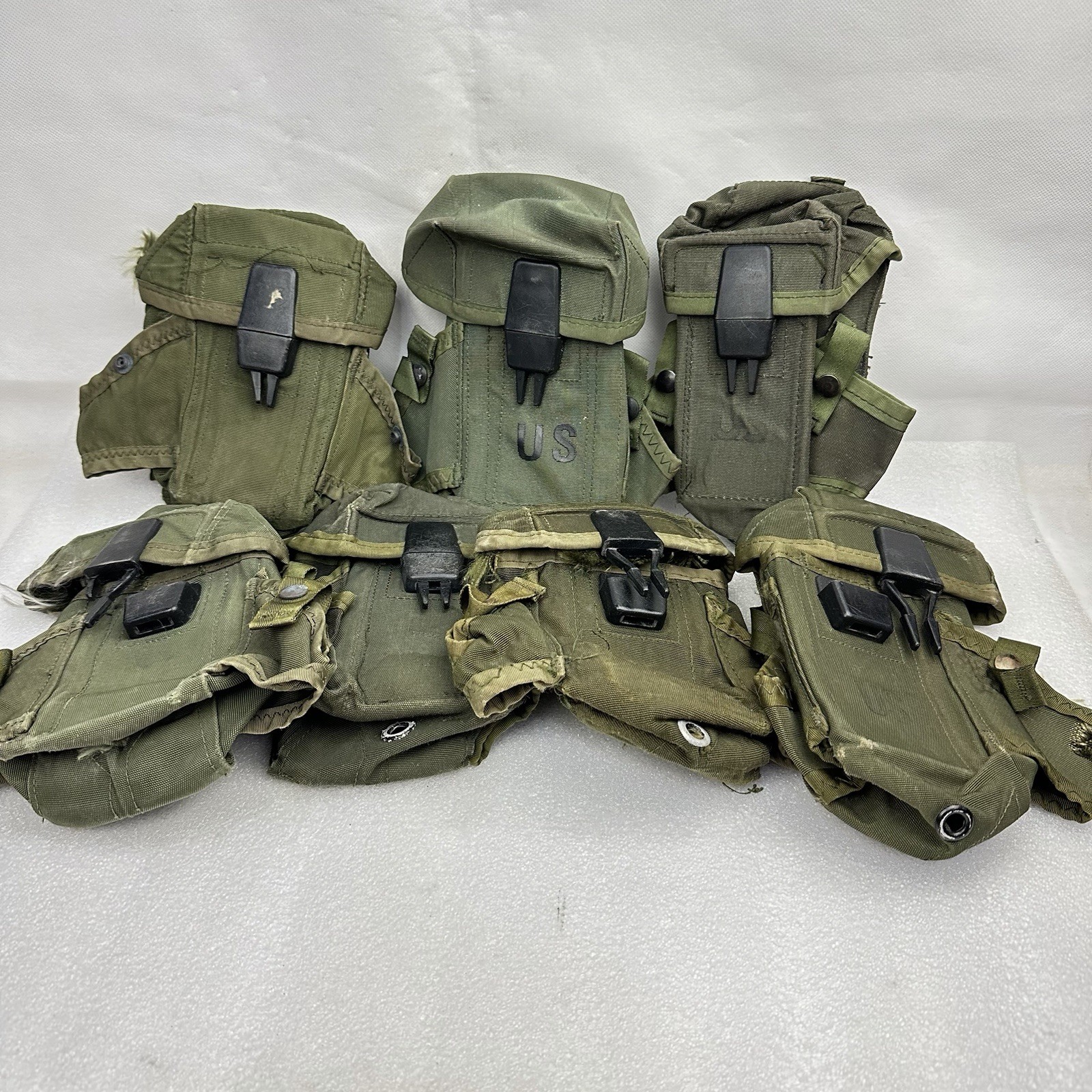 7 Damaged US Military Alice Magazine Pouch LC1 Small Arms Ammo Case 30 LCI Mag