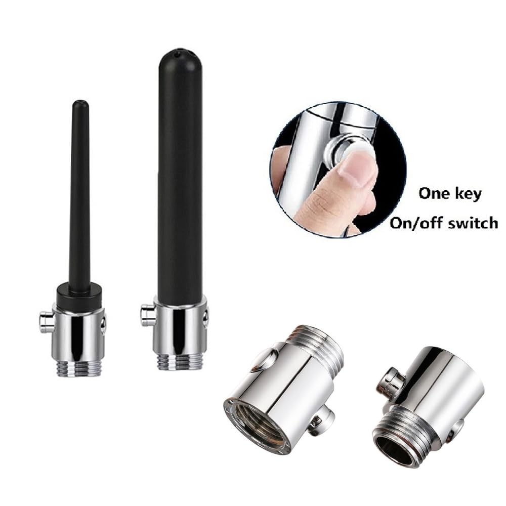 Portable Shower Enema Douche Kit with Water Control Valve Black