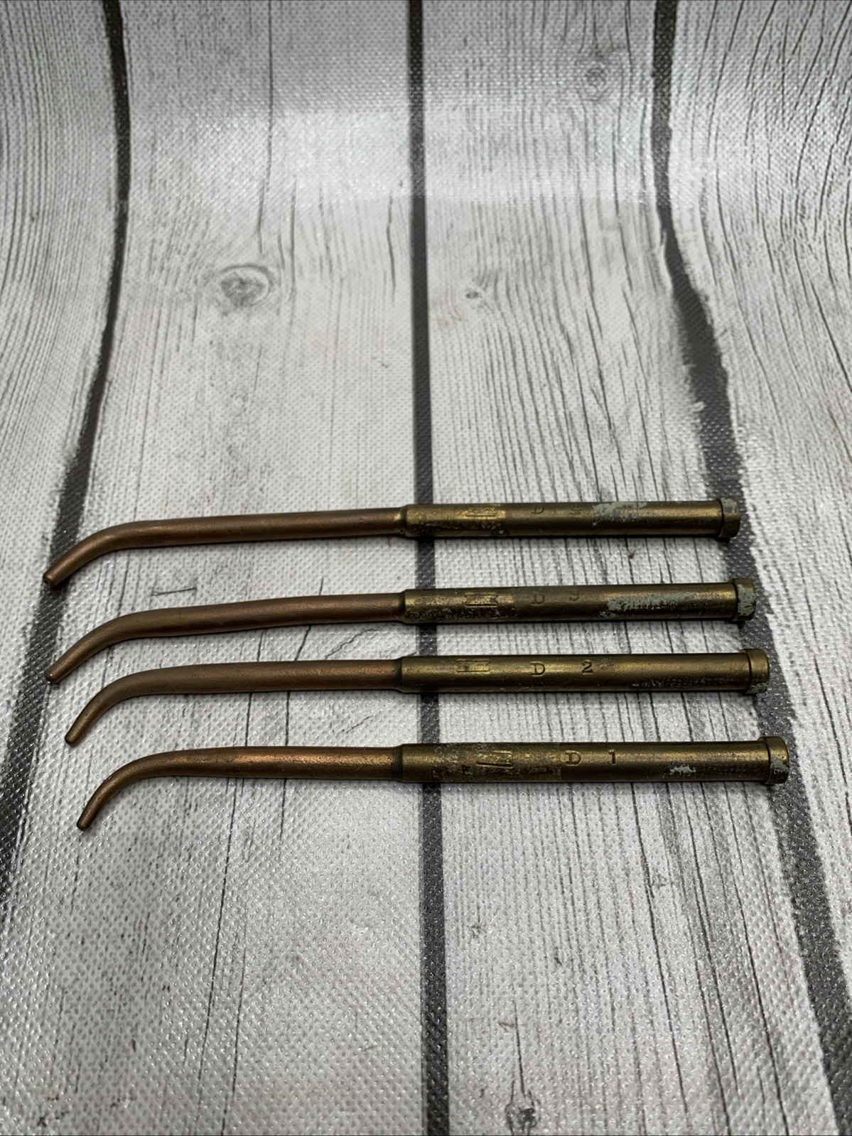 Lot of 4 Vintage Purox Gas Welding Brazing Torch Tips Nozzles