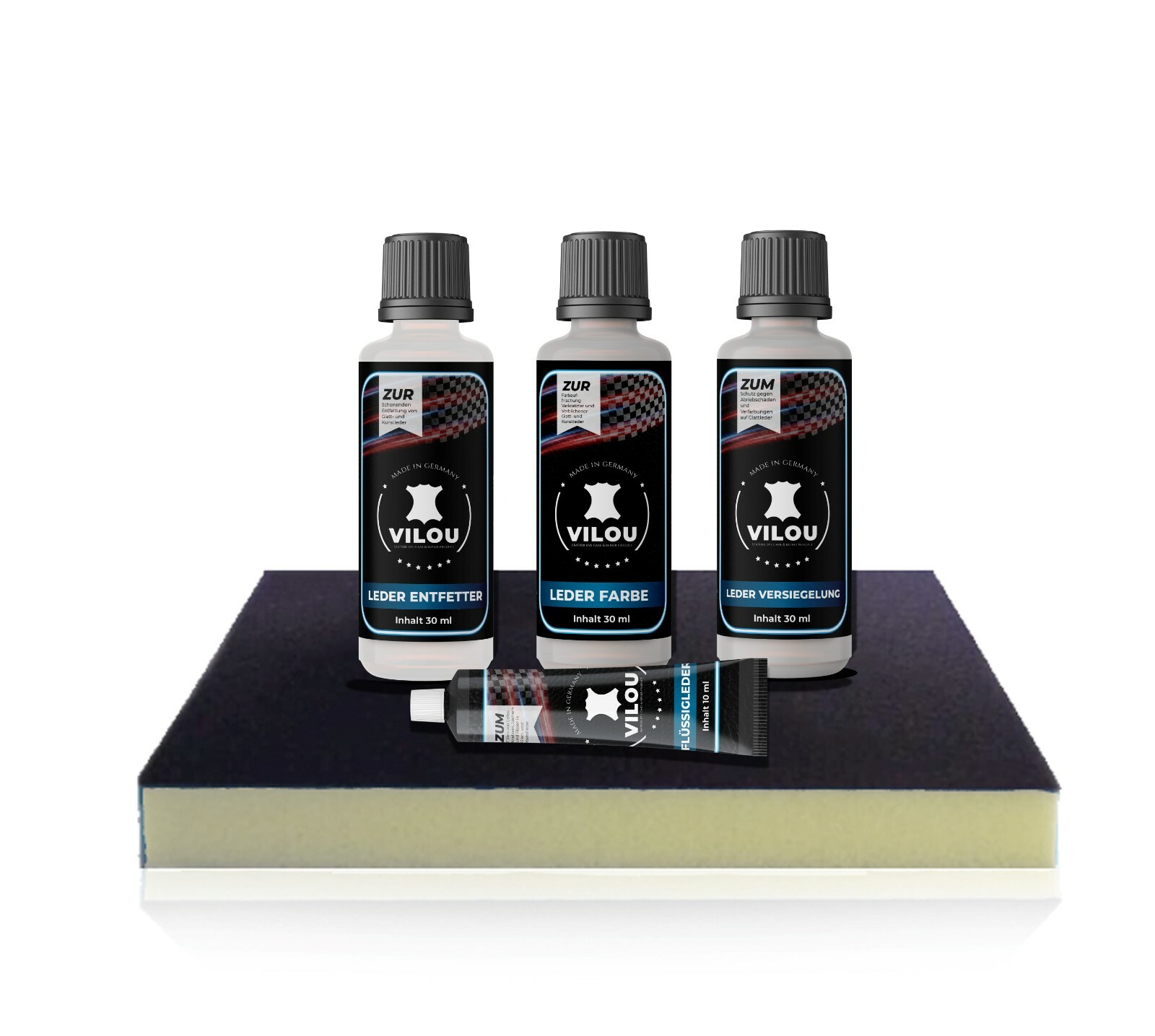 30ml Opel leather repair kit "M" black leather color liquid leather by "VILOU"