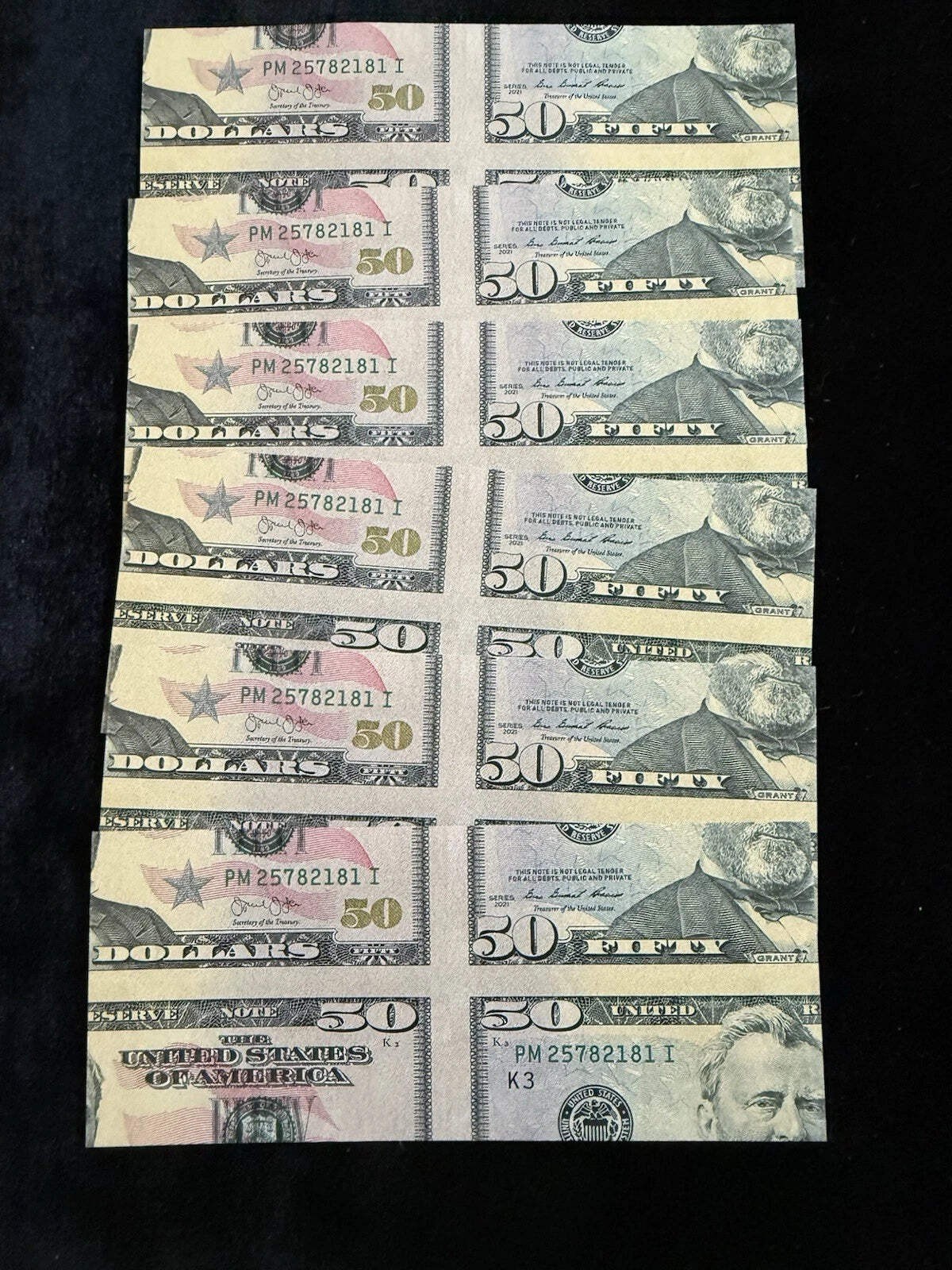 6 Pack - Mismade $50 Fifty Dollar Bill 💵 🪄 Bill Change