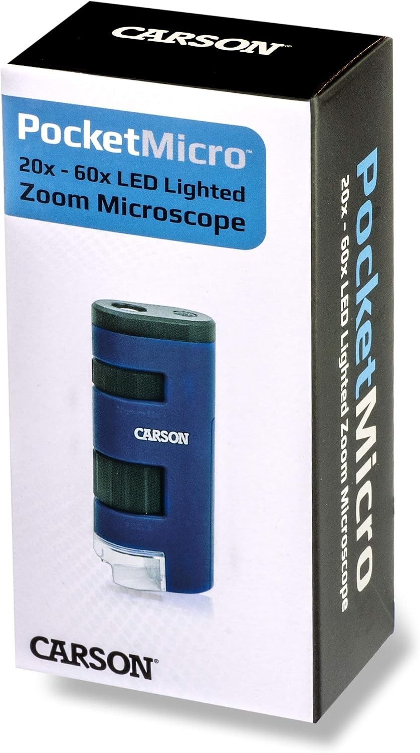 Handheld 20x-60x LED Microscope - Ideal STEM Learning Tool for Exploration