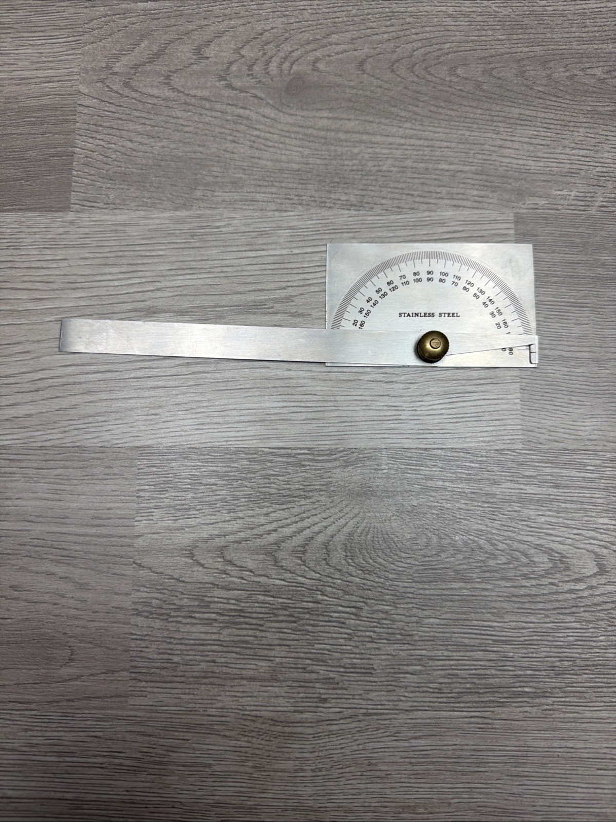 Stainless Steel Protractor USA W/ Locking Arm 0-180 Angle Range Adjustable Arm
