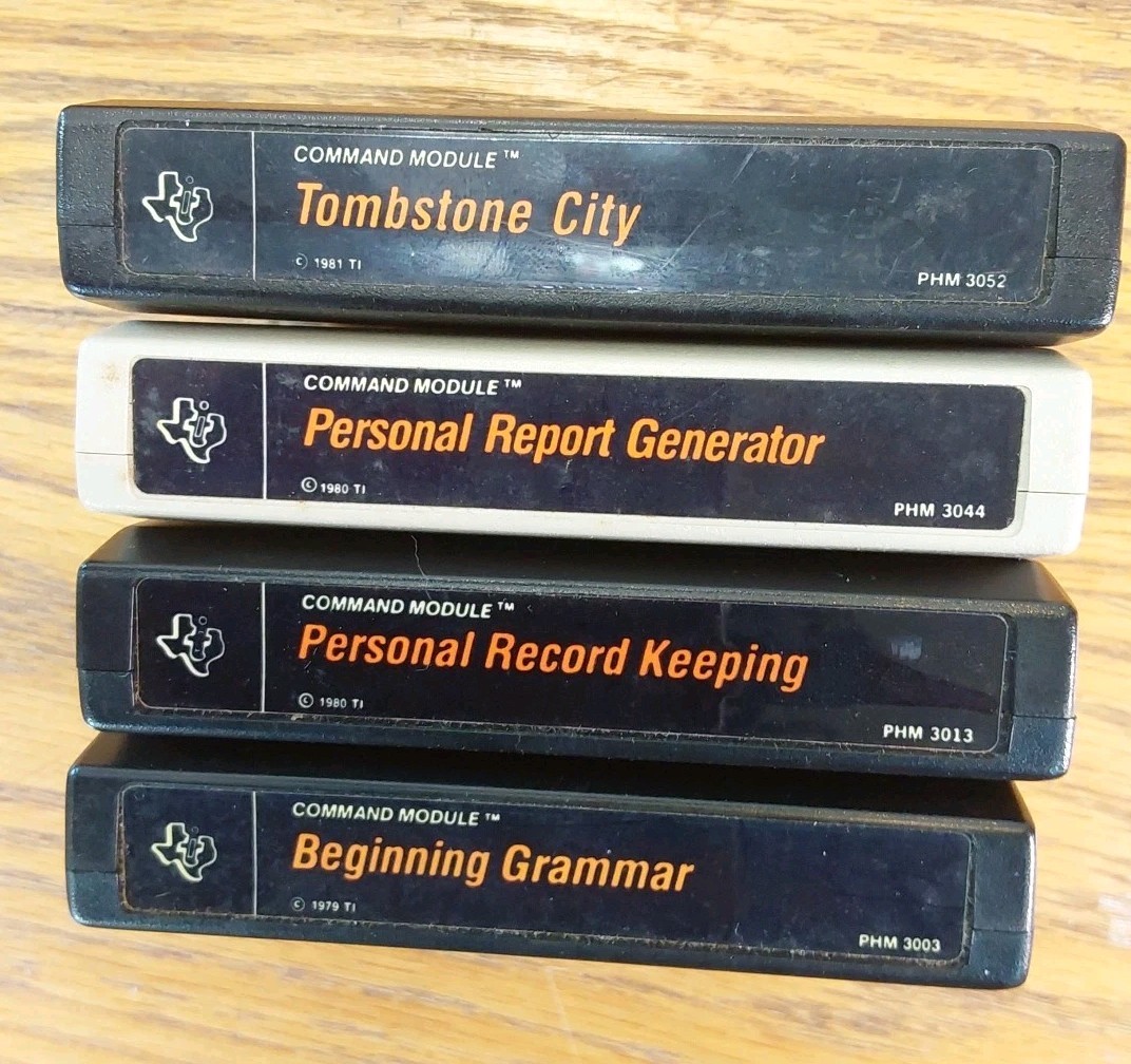 Lot of 7 Untested Texas Instruments Cartridges Command Module Vintage 80s