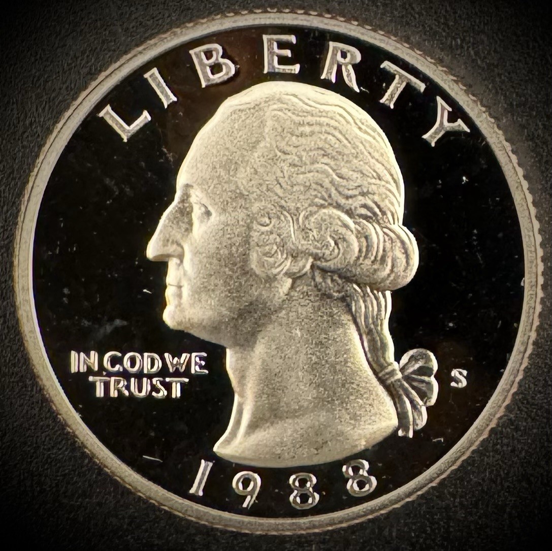 1988-S Washington Quarter PROOF Clad DEEP ULTRA CAMEO Coin