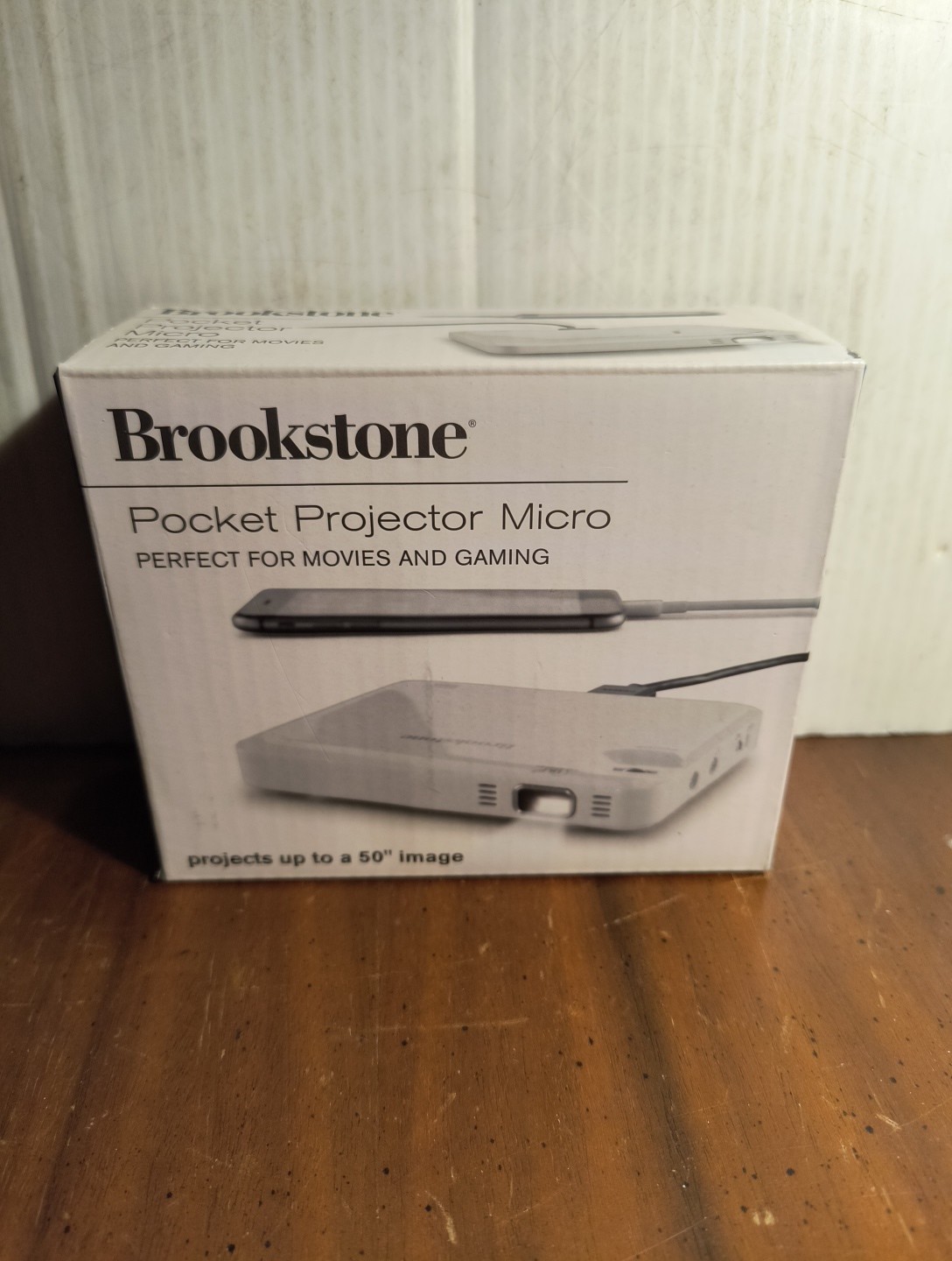 Brookstone Pocket Micro Projector NIB