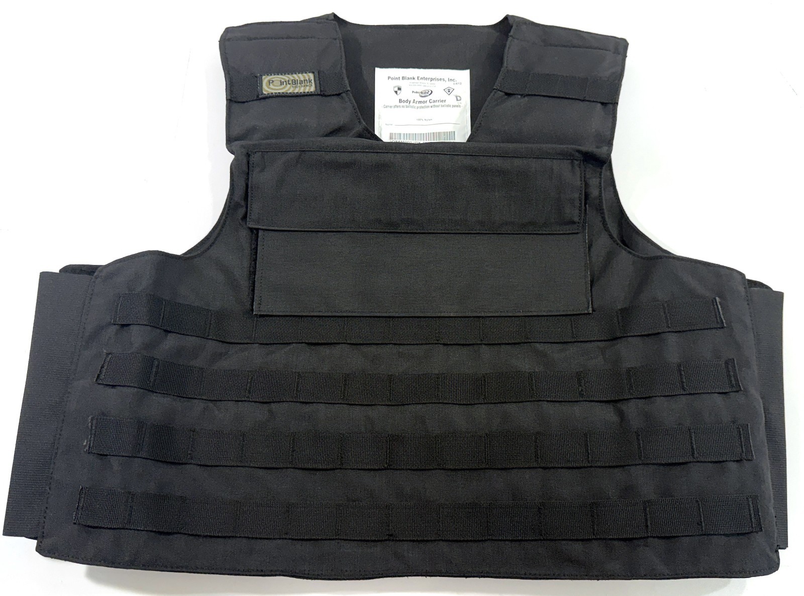 5XL 66L+ P.B. R20D TACTICAL BODY ARMOR CARRIER OUTER SHELL MOLLE CARRIER BLACK