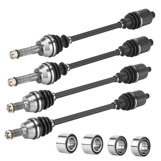 Front+Rear CV Axle with Bearing for Polaris Ranger 4 pcs - full set w/ bearings