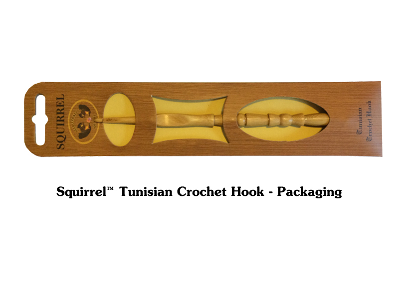 Squirrel 6.5" Long Premium Wooden Artistic Crochet Hook