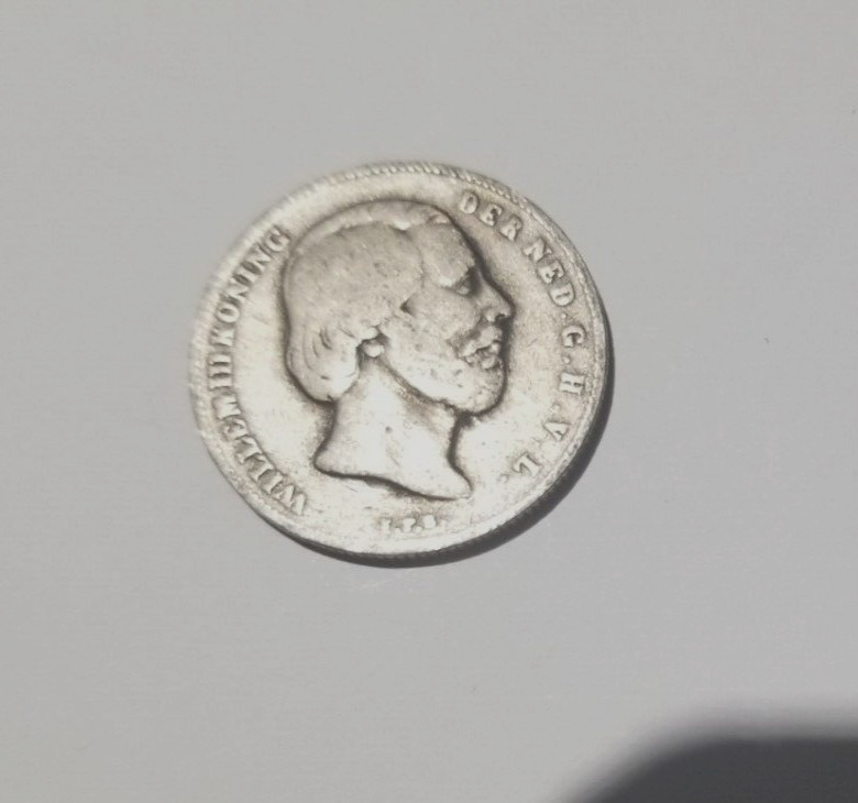 Netherlands  1/2 Gulden 1862 Silver Willem III koning DERNED .G.H.V.L