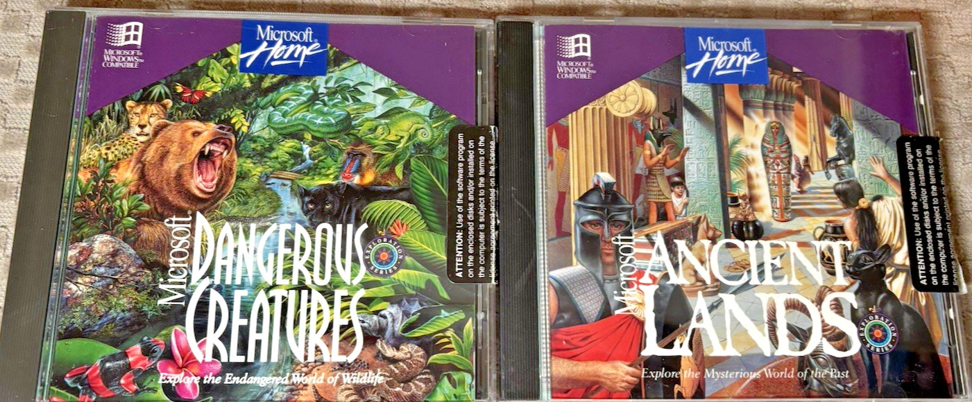 Microsoft Dangerous Creatures & Ancient Lands PC CD-ROM