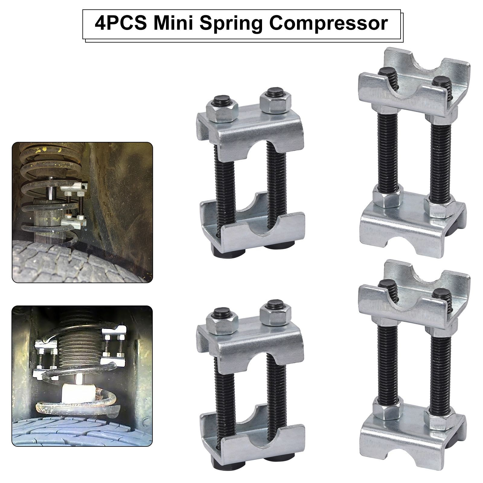 4pcs 2-Way Adjustable Lift Or Lower Spring Spacer Coil Spring Compressor Set NEW