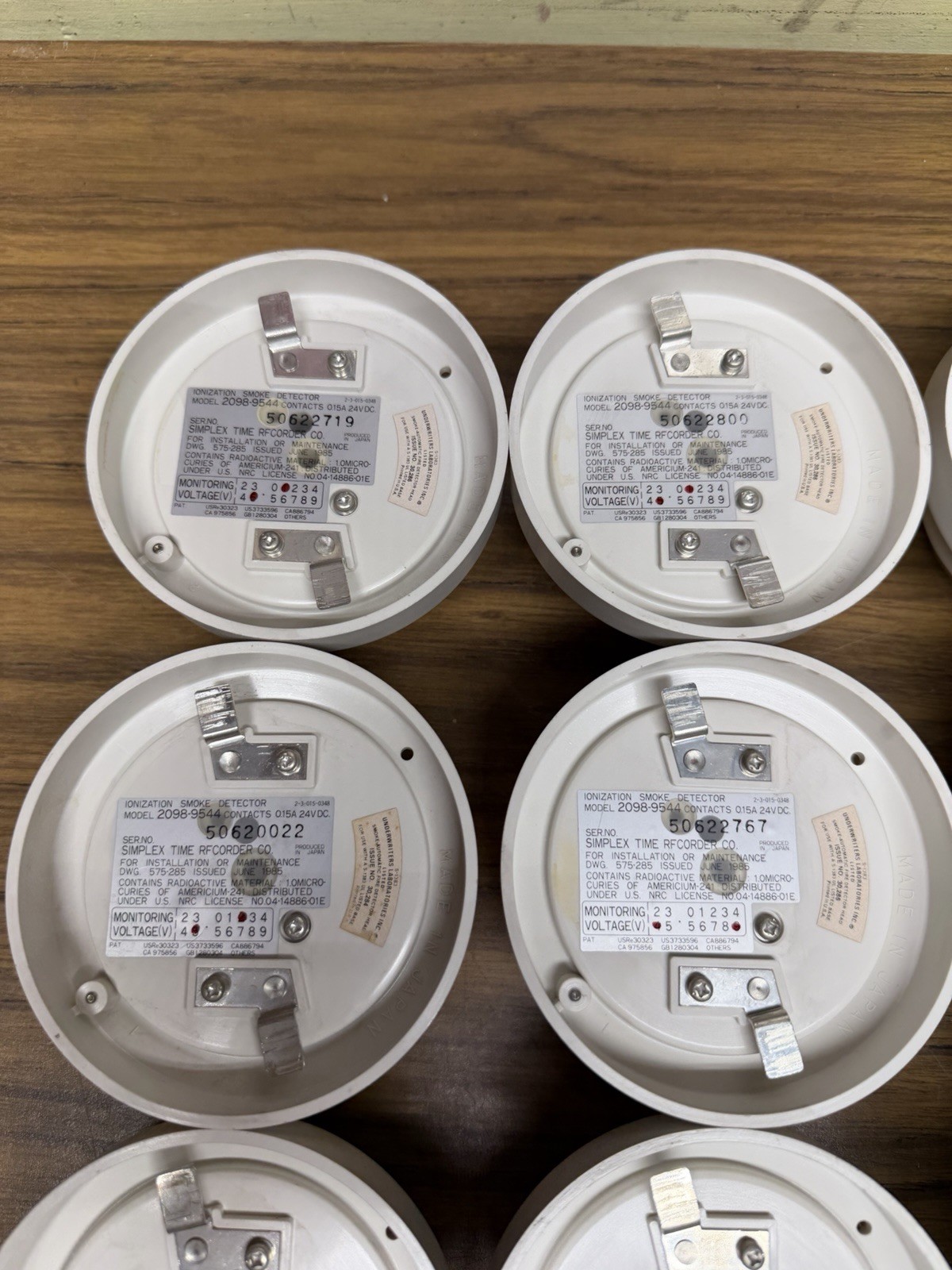 (1) Simplex 2098-9544 Conventional Ionization Fire Alarm Smoke Detector Head