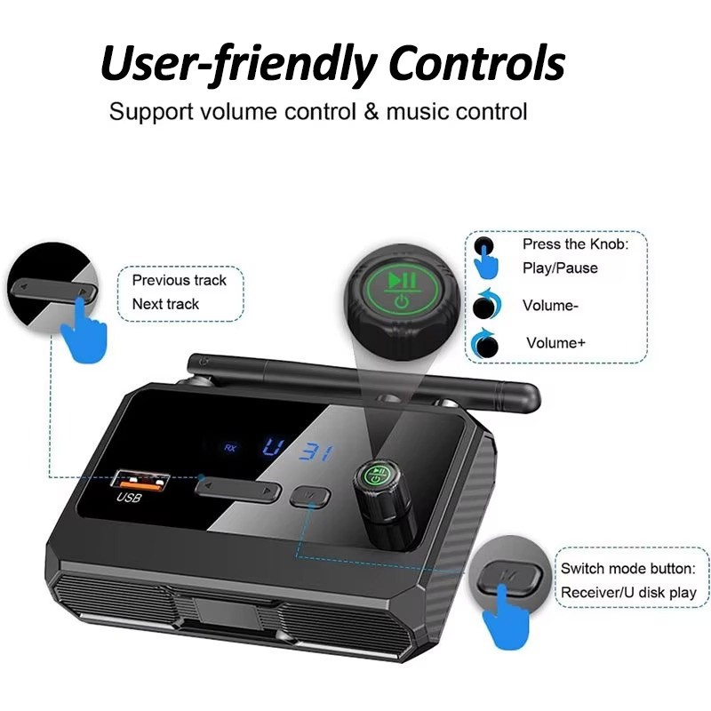Bluetooth Receiver for Home Stereo Optical Low Latency HD Audio Wireless Adapter