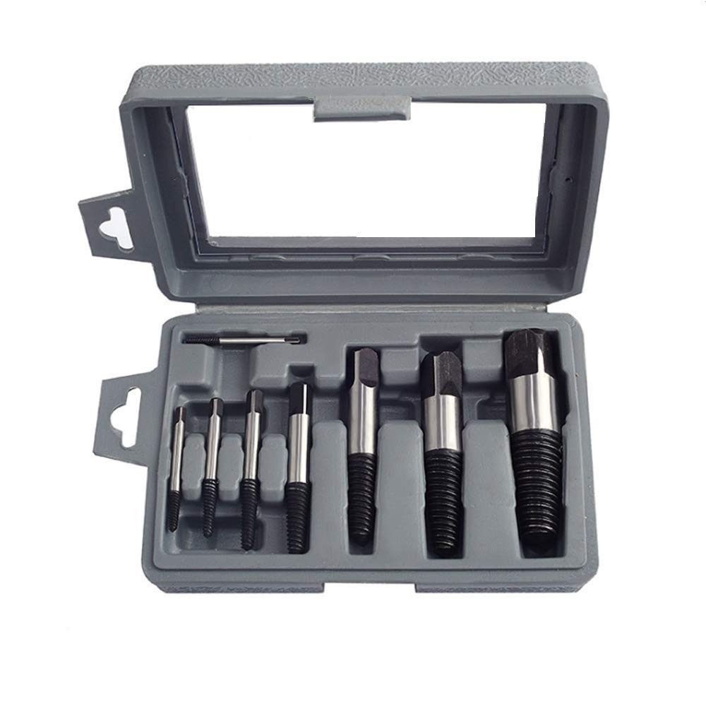 8pcs Damaged Screw Extractor Set - Broken Bolt & Pipe Remover Tool Kit