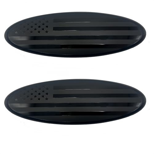 2 Pack Compatible for 2004-2014 F150 Front Grille Rear Tailgate black 2 Pack