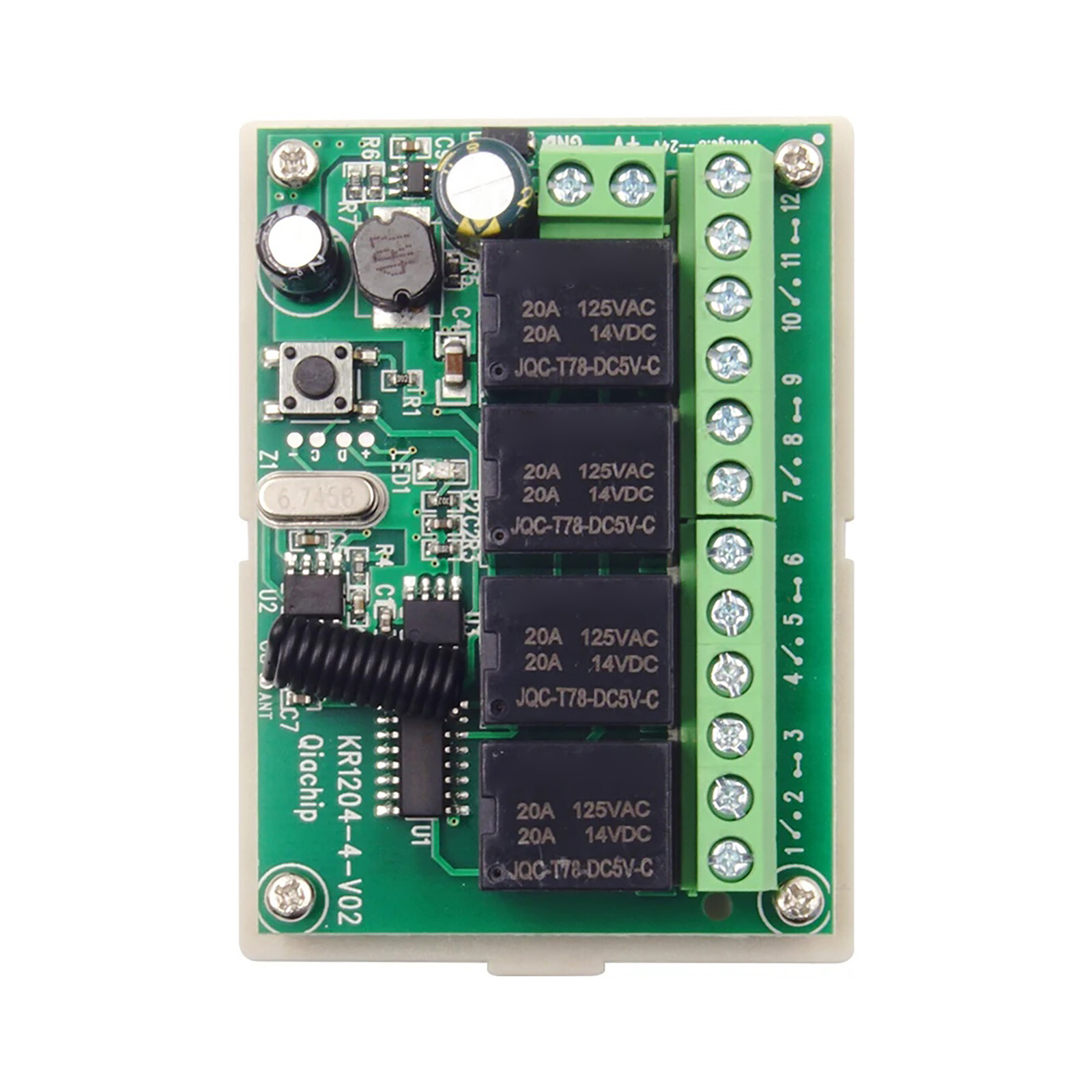 4-Channel Wireless Remote Control Switch With Receiver + Transmitter 443MHz