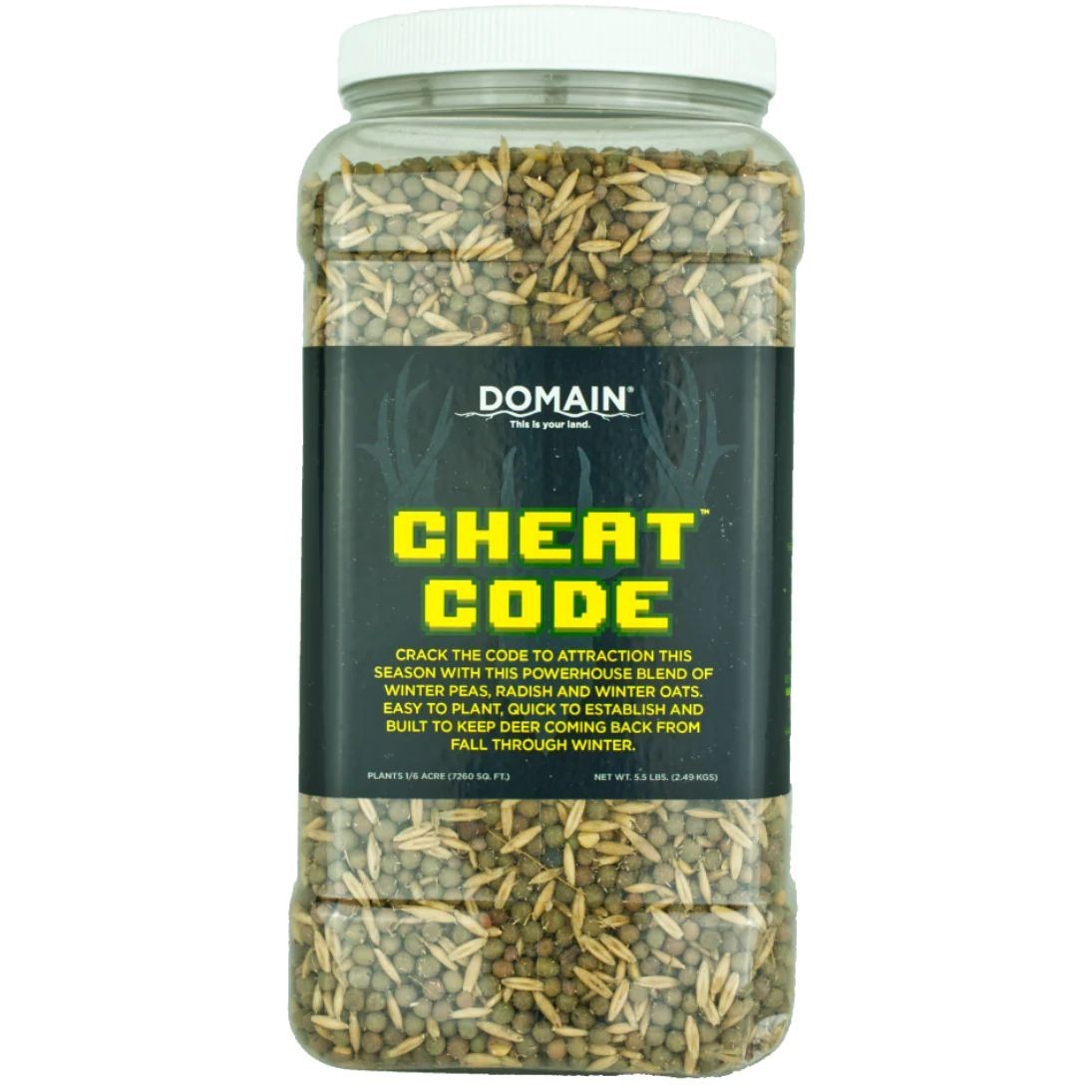 Domain Outdoor Cheat Code Food Plot Seed 5.5 lb Jug/ 1/6 Acre #CCFP55