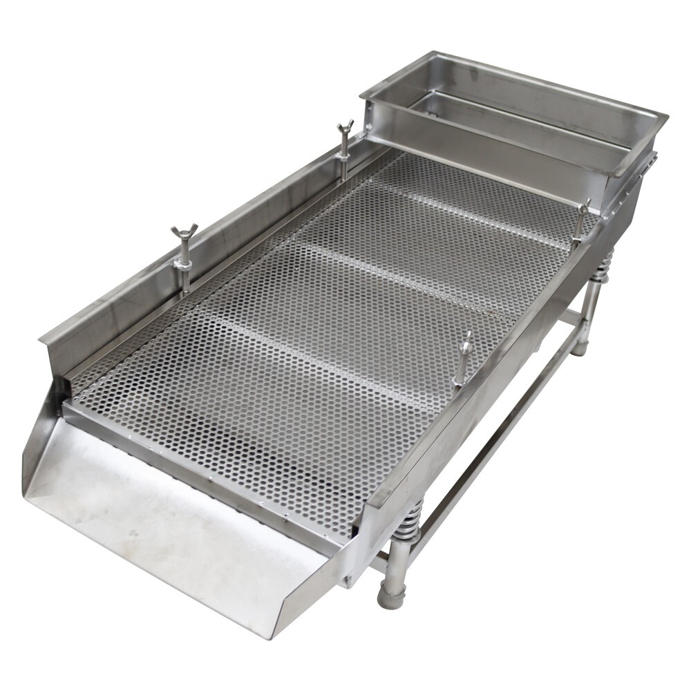 Single Layer 4mm Stainless Steel Linear Vibrating Screen 110V Screen Shaker