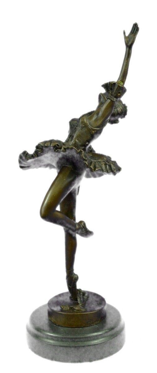 Art Nouveau Original Milo Prima Ballerina Bronze Sculpture Marble Base Statue
