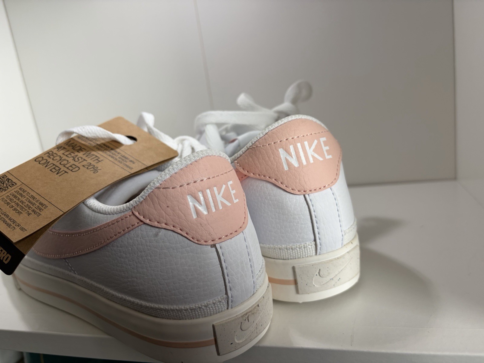 Women Nike Court Legacy White Coral Sail Size 9