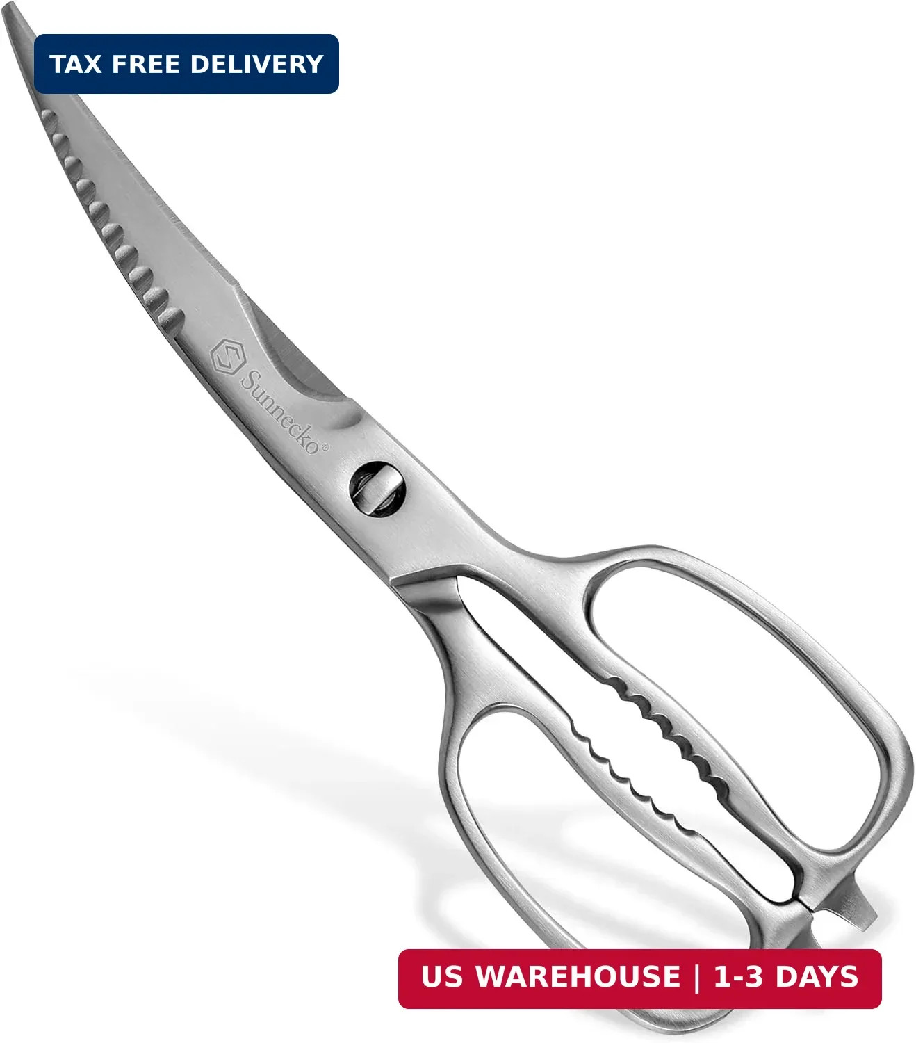 Sunnecko Heavy Duty Kitchen Scissors - Stainless Steel Kitchen Shears, Ultra Sha
