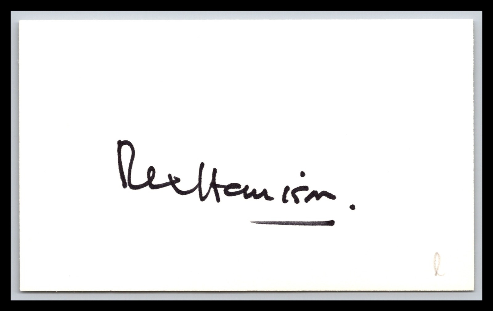 Rex Harrison - Actor - 3x5 Card - Signed / Autograph (e)