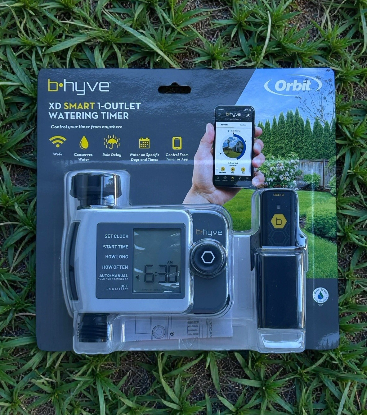 b hyve XD Smart 1-Outlet Hose Faucet Watering Timer with Gen. 2 Wi-Fi Hub New