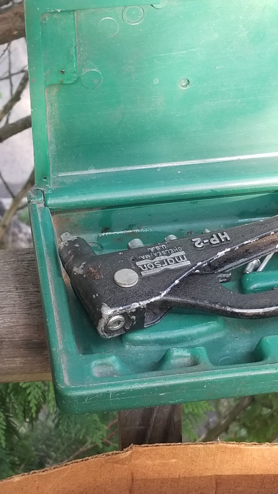 MARSON RIVET GUN AND RIVETS HAND RIVETER